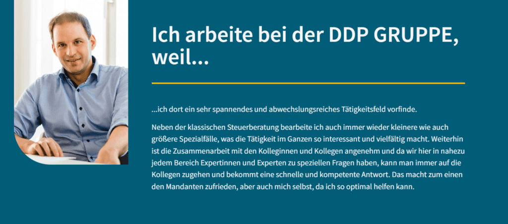 Karriere bei der DDP-Gruppe